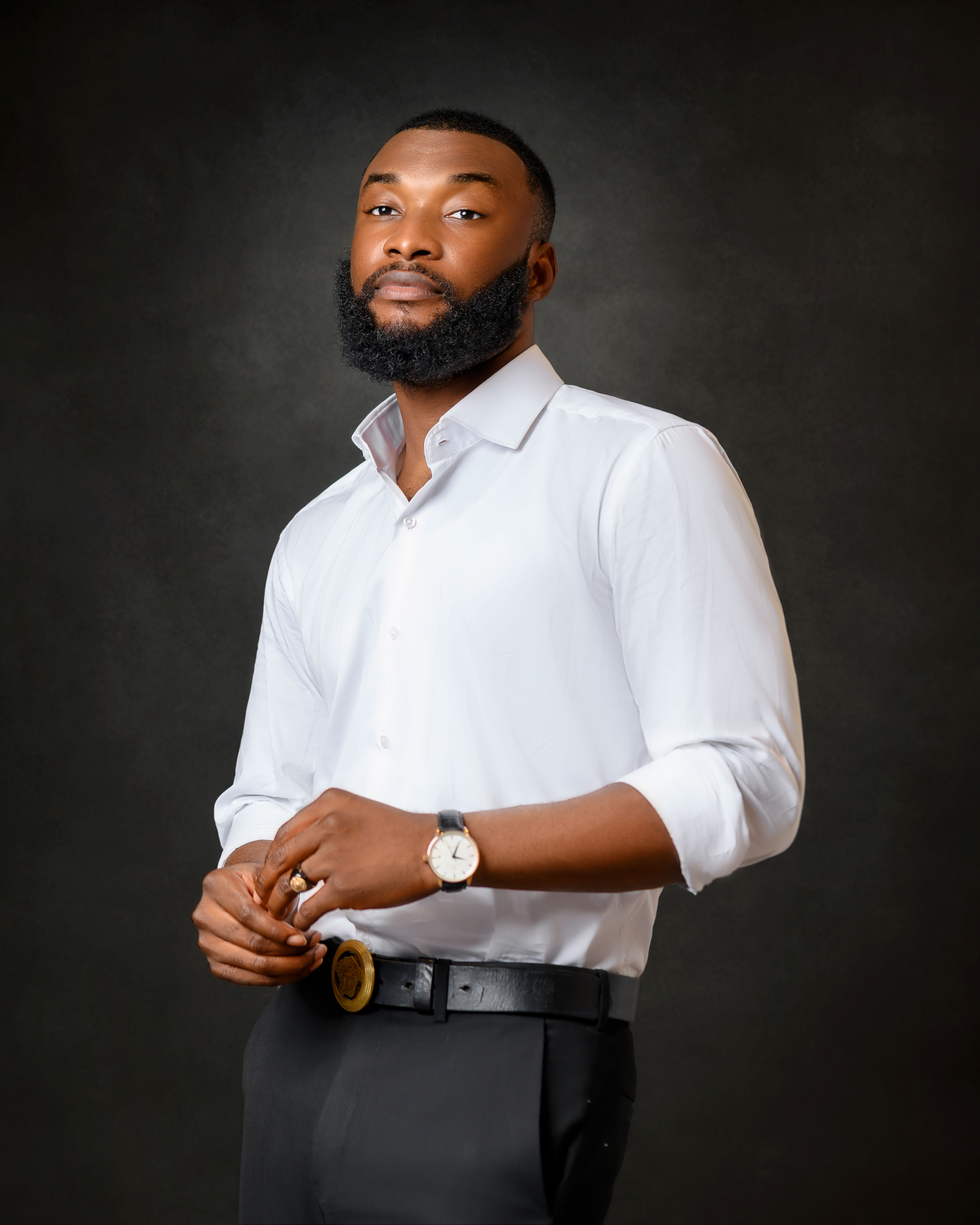 Crisp White Shirt and Tailored Black Pants